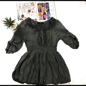 XXI Gray Ruffle Top Size S/P